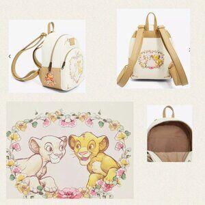 Loungefly Disney The Lion King Young Simba & Nala Heart Mini Backpack